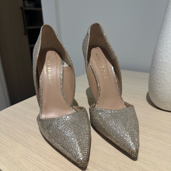 Kurt Geiger champagne shimmer heels - Picture 7 of 12